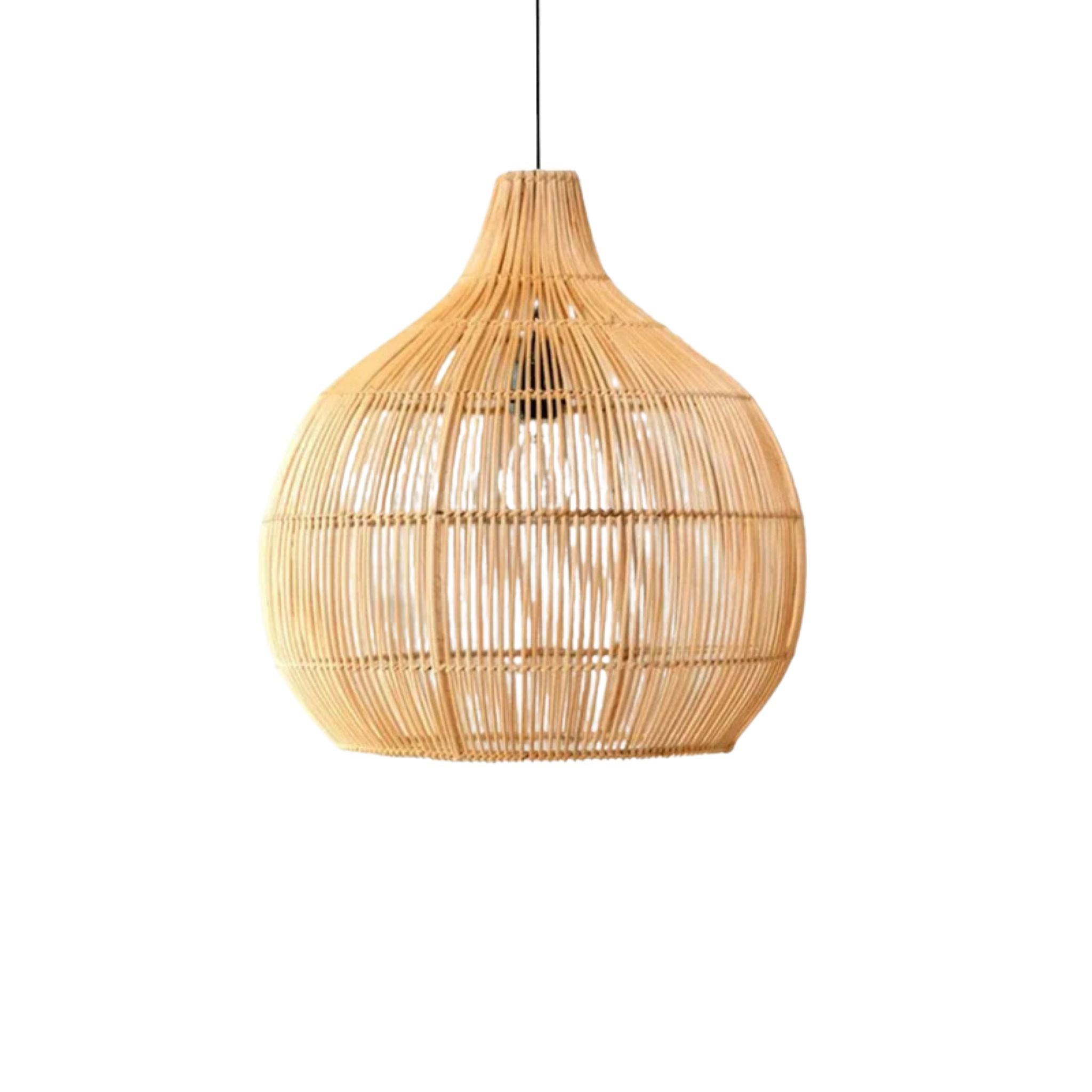 Suspension Goutte Rotin Naturel