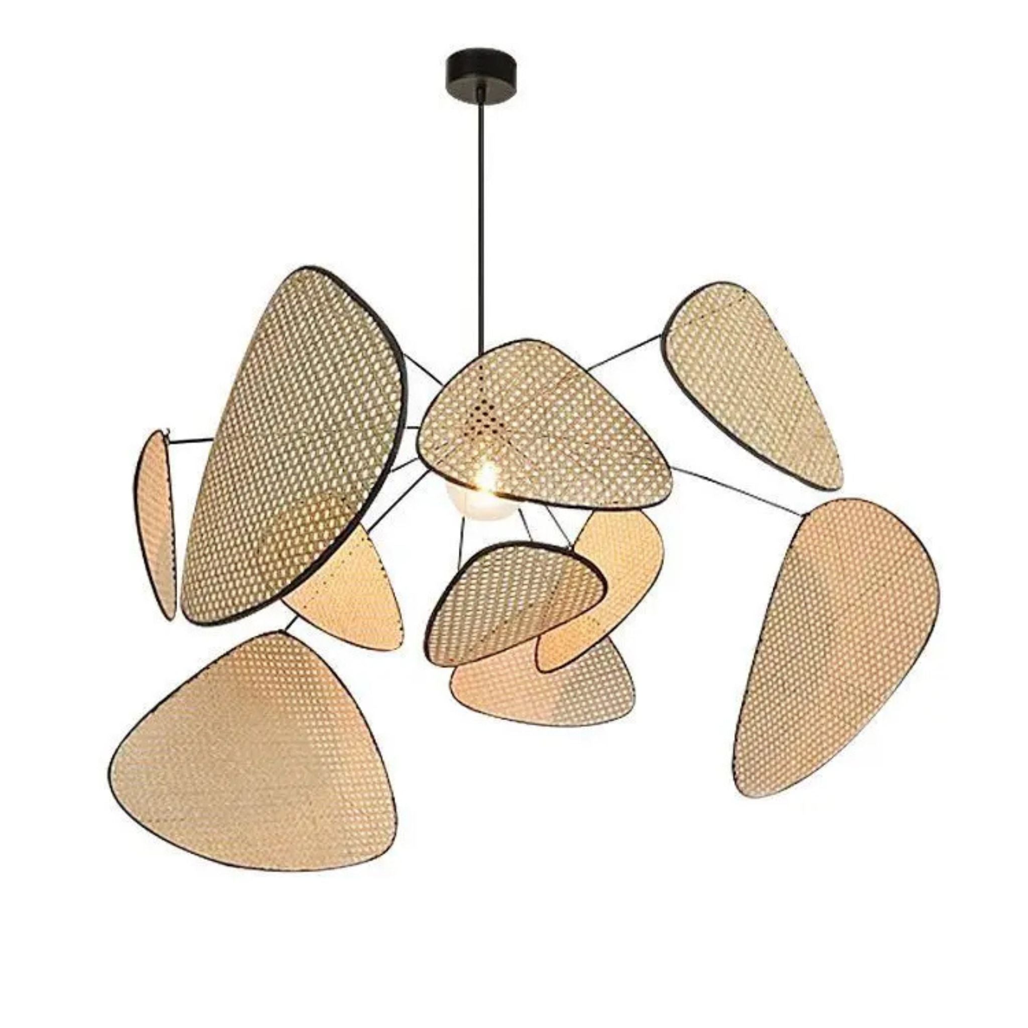 Suspension Galets Rotin Naturel