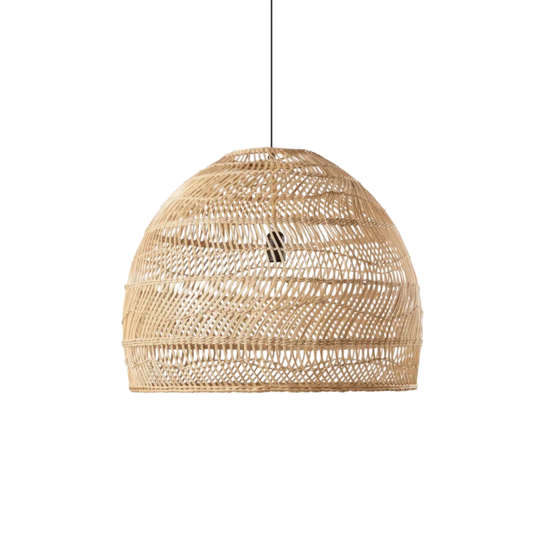 Suspension Cloche Rotin Naturel