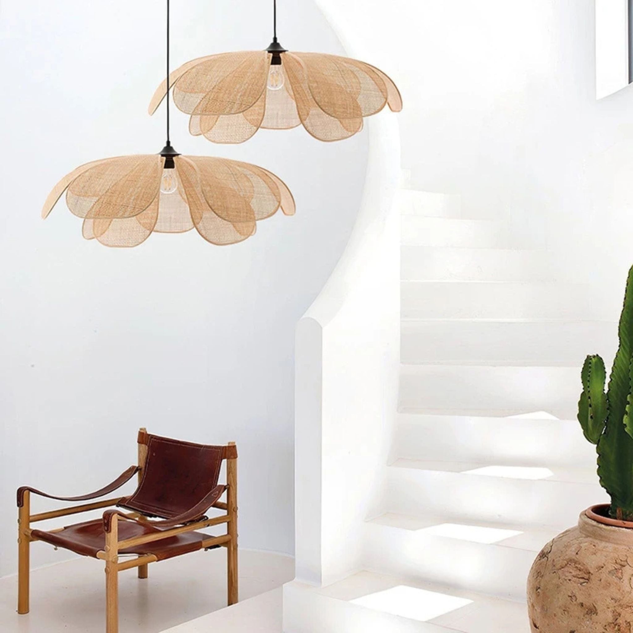 Suspension Fleur Rotin Hana